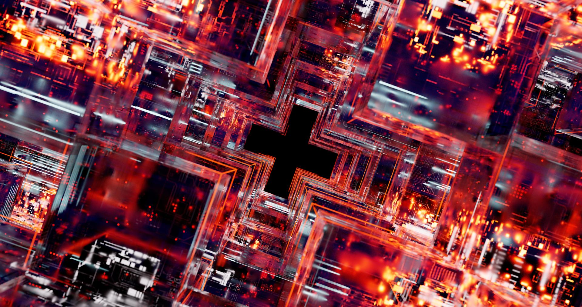 Abstract circuitry pattern symbolizing the complex vulnerabilities of AI agents in data management.