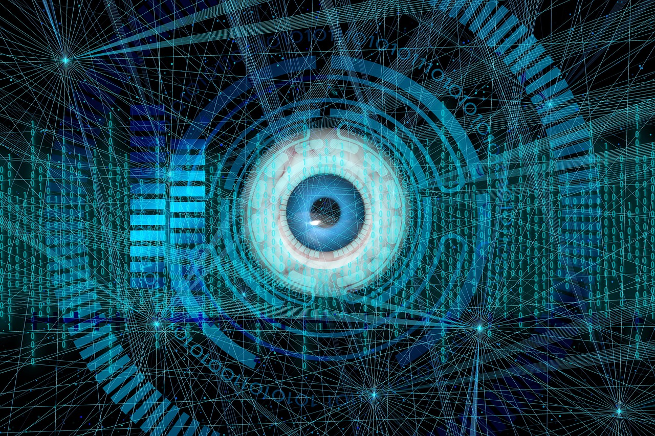Digital eye representing Anthropic's AI-powered scanning of open-source code for security vulnerabilities