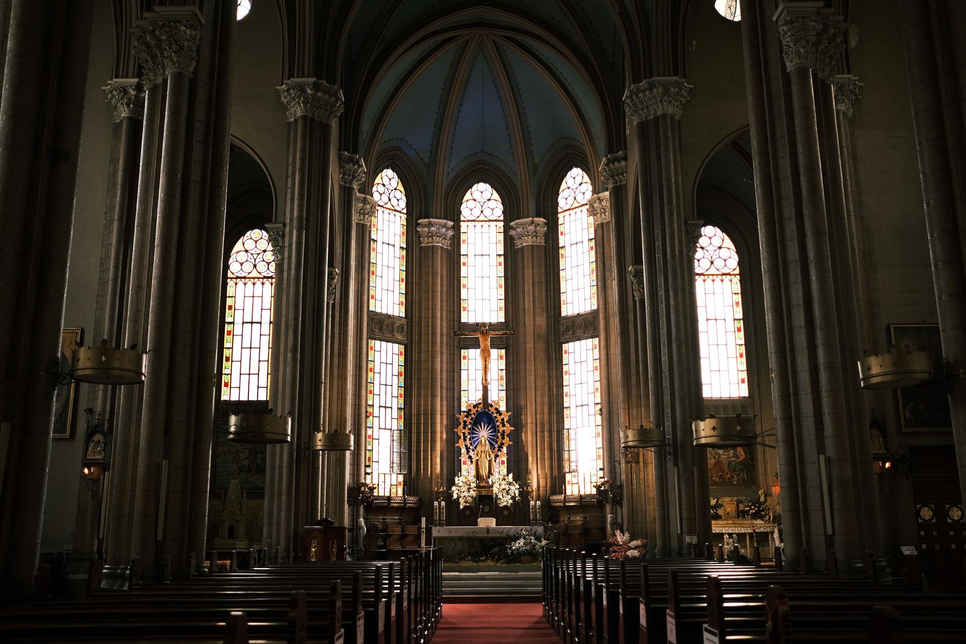 Interior of a church symbolizing ethical governance discussions in AI