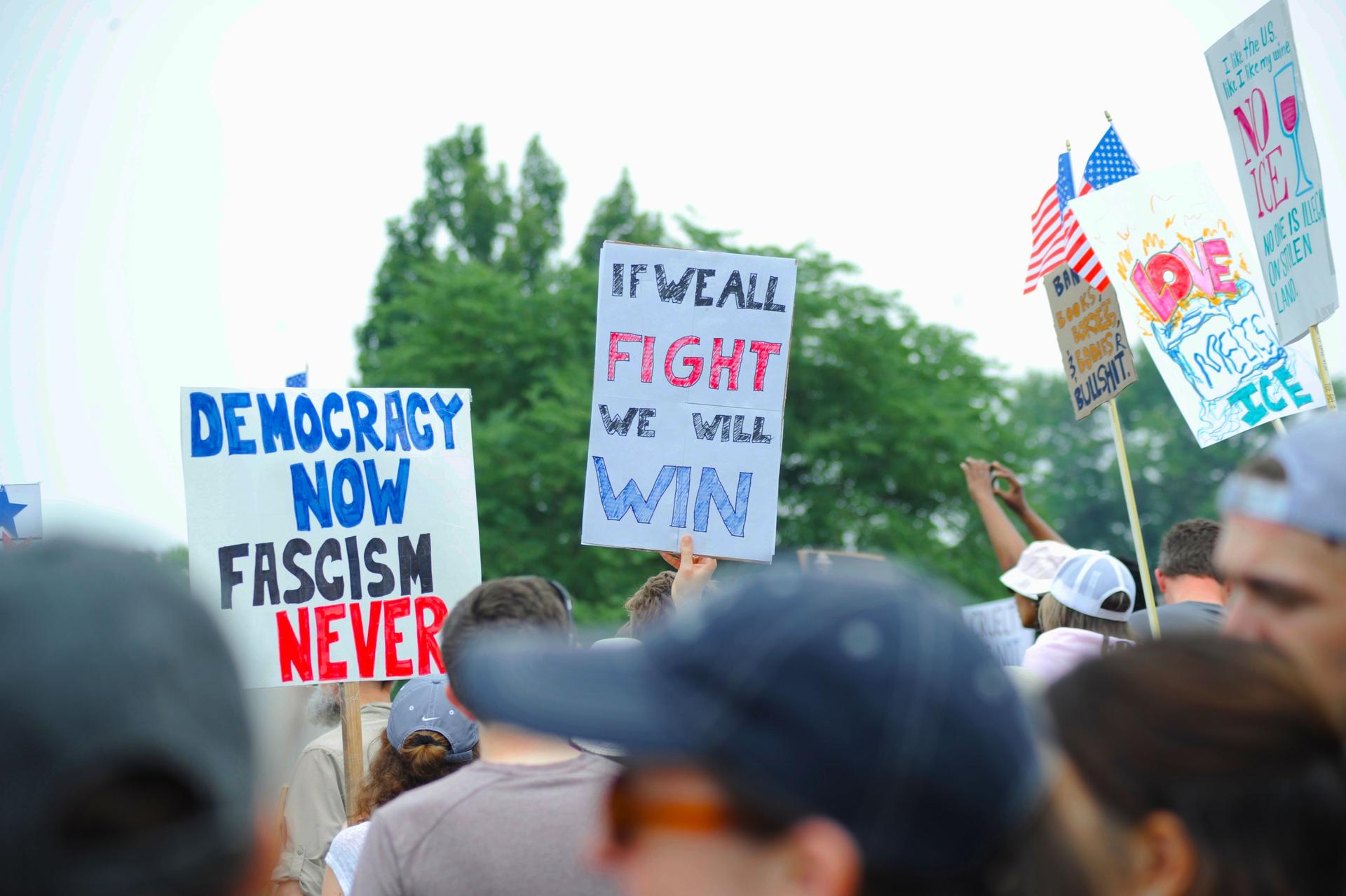 Baltimore protesters rally for democracy as Americans debate oversight of rapidly advancing artificial intelligence