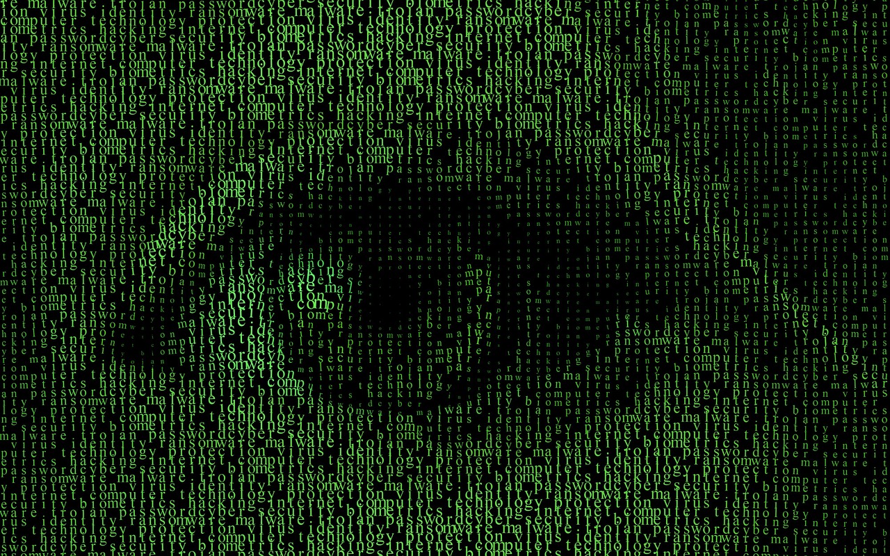 Stylized eye graphic representing cybersecurity concepts like malware and protection, highlighting the importance of machine safeguards.